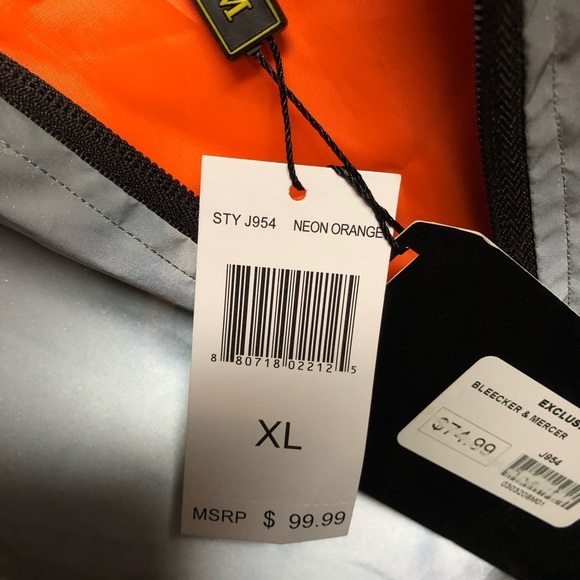 NWT Men’s Bleecker & Mercer Out Of Space Super Reflective Jacket Size XL - Picture 7 of 11